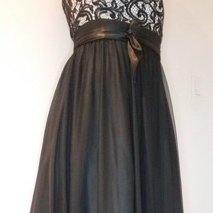 White & Black Prom Gown